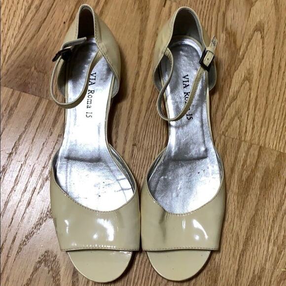 VIA ROMA 15 SOFT‎ YELLOW LEATHER SANDALS SI… - Picture 1 of 6